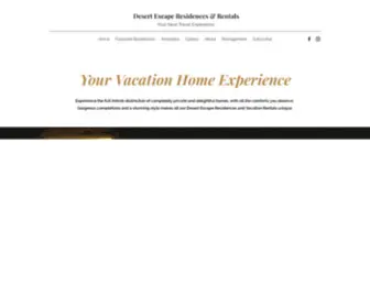 Desertescaperesidences.com(Desert Escape Residences & Rentals) Screenshot