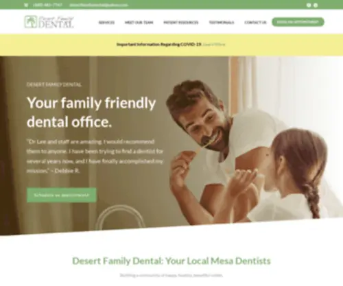 Desertfamilydental.com(Dentist In Mesa) Screenshot