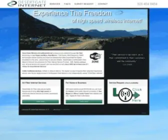 Desertgatewireless.com(DesertGate Broadband Wireless AirFiber Internet of Las Vegas) Screenshot