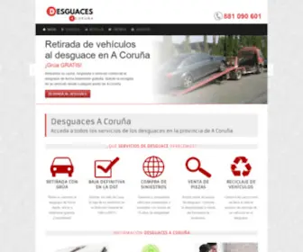 Desguacesacoruna.com(Profesionales en el sector de la automoción y servicios de desguace) Screenshot