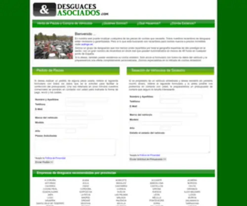 Desguacesasociados.com(Grupo de desguaces unidos para proporcionarle los recambios de desguace que necesita) Screenshot