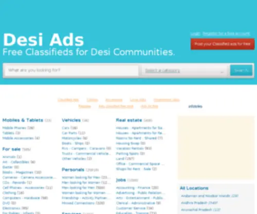 Desi-AD.in(Free Desi Classified Ads in India) Screenshot