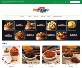 Desiauthentic.in(Largest Online Store for Homemade Veg and Non Veg Pickles) Screenshot