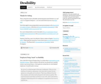 Desibility.org(Disability in Development and South Asia) Screenshot