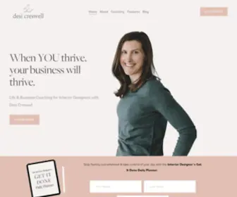 Desicreswell.com(Business & Life Coaching for Interior Designers) Screenshot