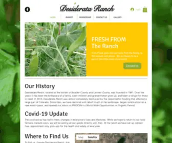 Desiderataranch.org(Desiderataranch/CSA) Screenshot