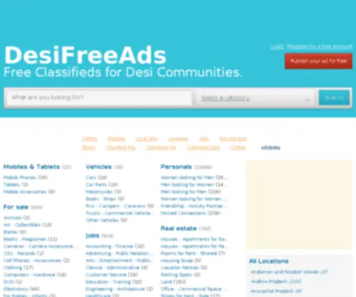 Desifreeads.in(Free Classifieds Ad in India) Screenshot