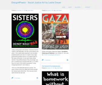 Design4Peace.com(Social Justice Art by Leslie Dwyer) Screenshot