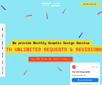 Designbuffet.com(Unlimited Quality Graphic Designs for One Flat Monthly Rate) Screenshot