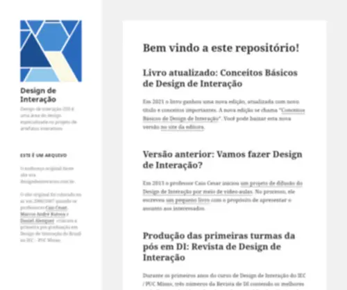 Designdeinteracao.com.br(Designdeinteracao) Screenshot