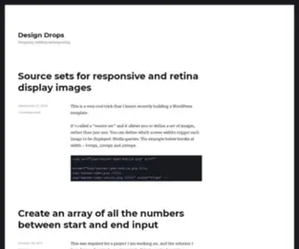 Designdrops.com(Designing, building and improving) Screenshot
