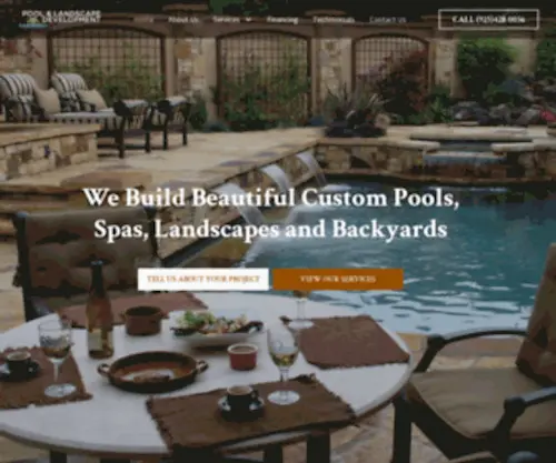 Designedby.com(Custom Swimming Pools) Screenshot