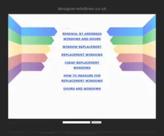 Designer-Windows.co.uk(Designer Windows) Screenshot