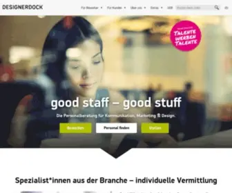 Designerdock.com(Jobs für Werbung) Screenshot