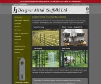 Designermetal.co.uk(Estate Fencing and Tree Guards from Designer Metal Suffolk) Screenshot