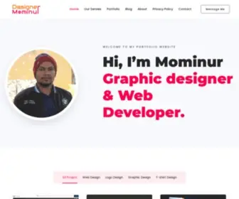 Designermominur.com(Graphic Design and Web Development) Screenshot