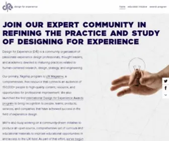 Designforexperience.com(Design for Experience) Screenshot
