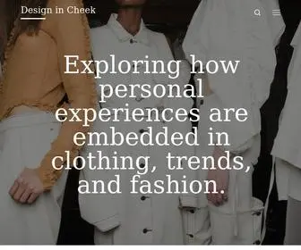 Designincheek.com(The user experience of fashion) Screenshot