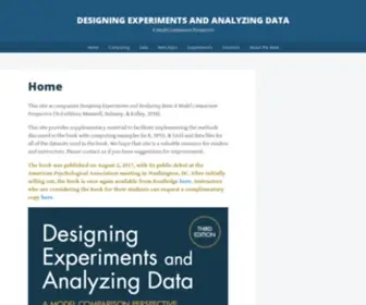 Designingexperiments.com(A website to accompany Designing Experiments and Analyzing Data) Screenshot