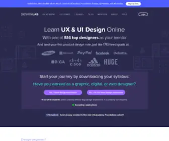 Designlab.com(Online UI and UX Design Courses and Bootcamps) Screenshot