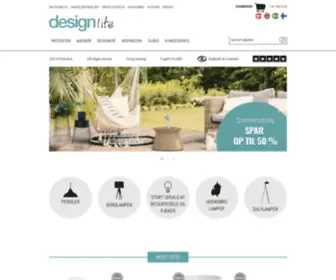 Designlite.dk(Hos Designlite finder du et stort udvalg af lamper i alle prisklasser) Screenshot