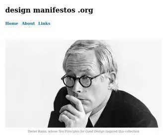 Designmanifestos.org(Design manifestos .org) Screenshot