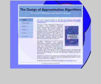 Designofapproxalgs.com(The Design of Approximation Algorithms) Screenshot
