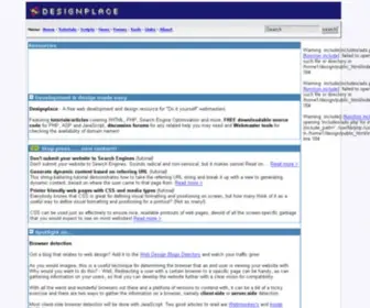 Designplace.org(Free web development scripts and tutorials) Screenshot