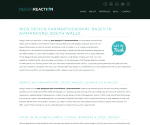 Designreaction.co.uk(Web Design Carmarthenshire) Screenshot