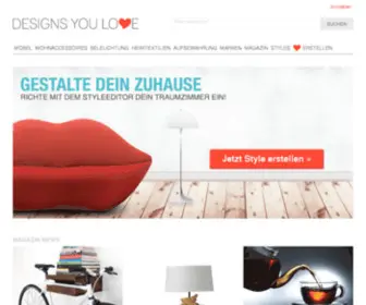 Designsyoulove.de(Die Shopping Community für Wohnen und Lifestyle) Screenshot