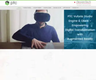 Designtechproducts-PTC-AR.com(PTC Vuforia Studio and Vuforia Engine provide development platform for AR. Vuforia Chalk) Screenshot