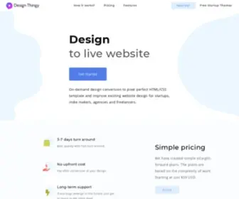 Designthingy.co(Design to live website conversion service) Screenshot