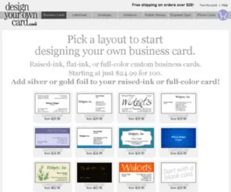 Designyourowncard.com(Design Your Own Full Color or Raised) Screenshot