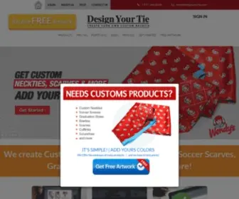 Designyourtie.com(Custom Neckties) Screenshot