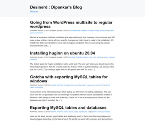 Desinerd.com(Dipankar's blog) Screenshot