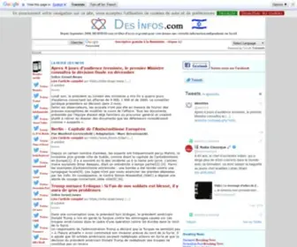 Desinfos.com(La revue des infos sur Israel) Screenshot