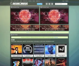 Desire2Music.net(No. 1 source to download and listen new tracks from Beatport) Screenshot
