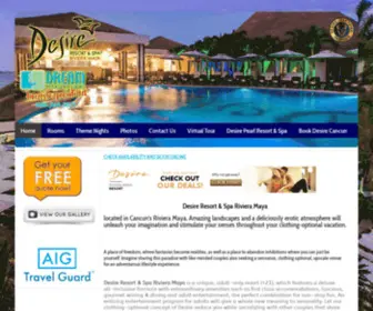 Desireresortcancun.com(Desire) Screenshot