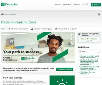 Desjardins-Business-Tools.com(Decision-making tools) Screenshot