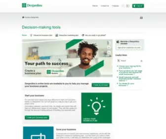 Desjardins-Outils-Entreprises.com(Rédiger un plan d'affaires) Screenshot