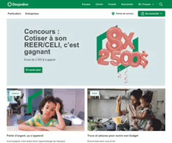 Desjardins.com(Services financiers aux particuliers) Screenshot