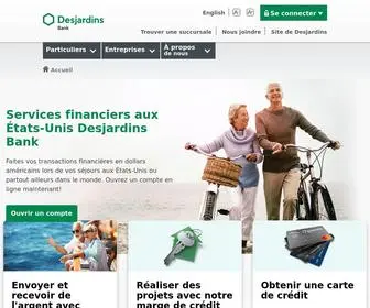 Desjardinsbank.com(Banque francophone en Floride  États) Screenshot
