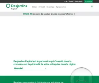 Desjardinscapital.com(Partenaire financier et stratégique de votre entreprise) Screenshot