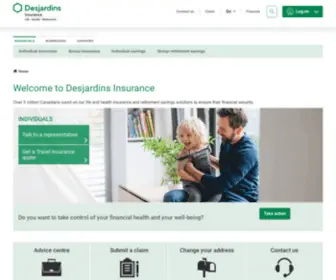 Desjardinslifeinsurance.com(Desjardins Life Insurance) Screenshot