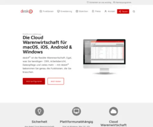 Desk4.de(Desk4 Cloud Warenwirtschaft) Screenshot