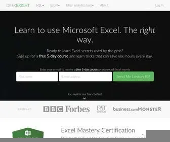 Deskbright.com(Learn To Use Microsoft Excel) Screenshot