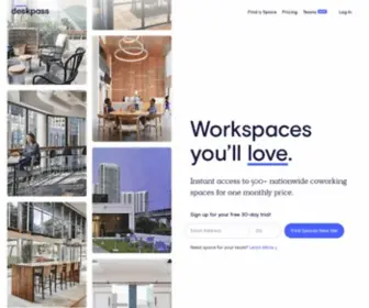 Deskpass.com(Coworking Spaces & Shared Offices) Screenshot
