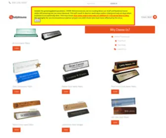 Deskplates.com(Quality Desk Name Plates) Screenshot