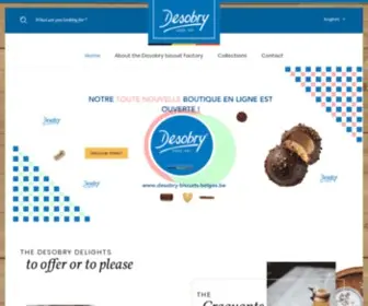 Desobry.be(Bouchées biscuitées au chocolat belge) Screenshot