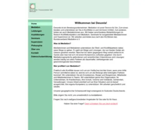 Desosta.de(Desosta Mediationsausbildung) Screenshot